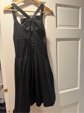 Vineyard Vines Black Mini Dress with Bow Back